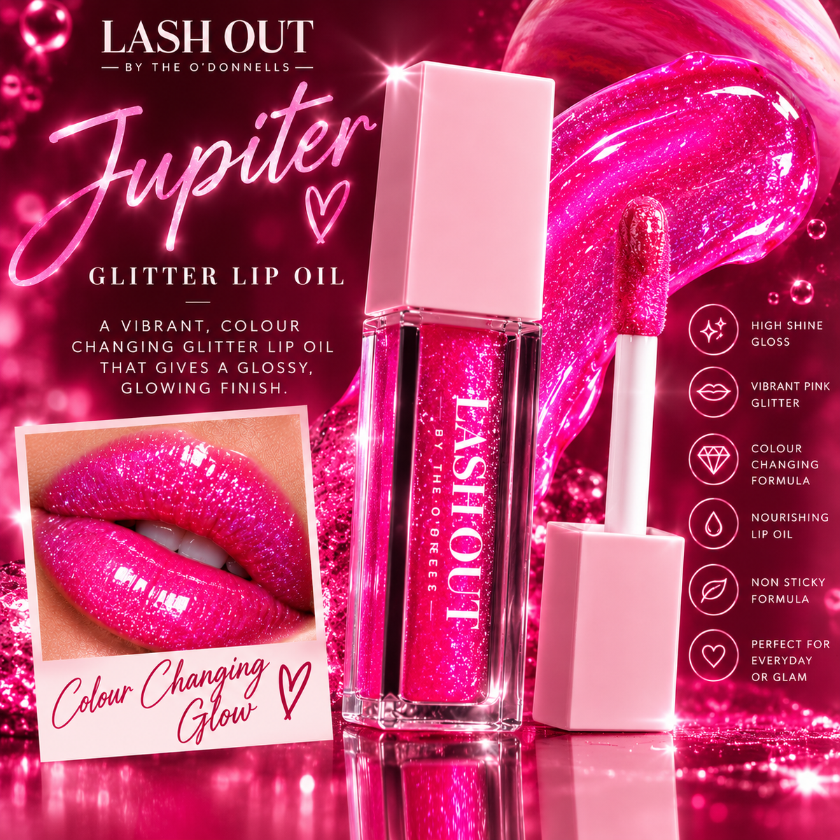 Lash Out Glitter Lip Oil