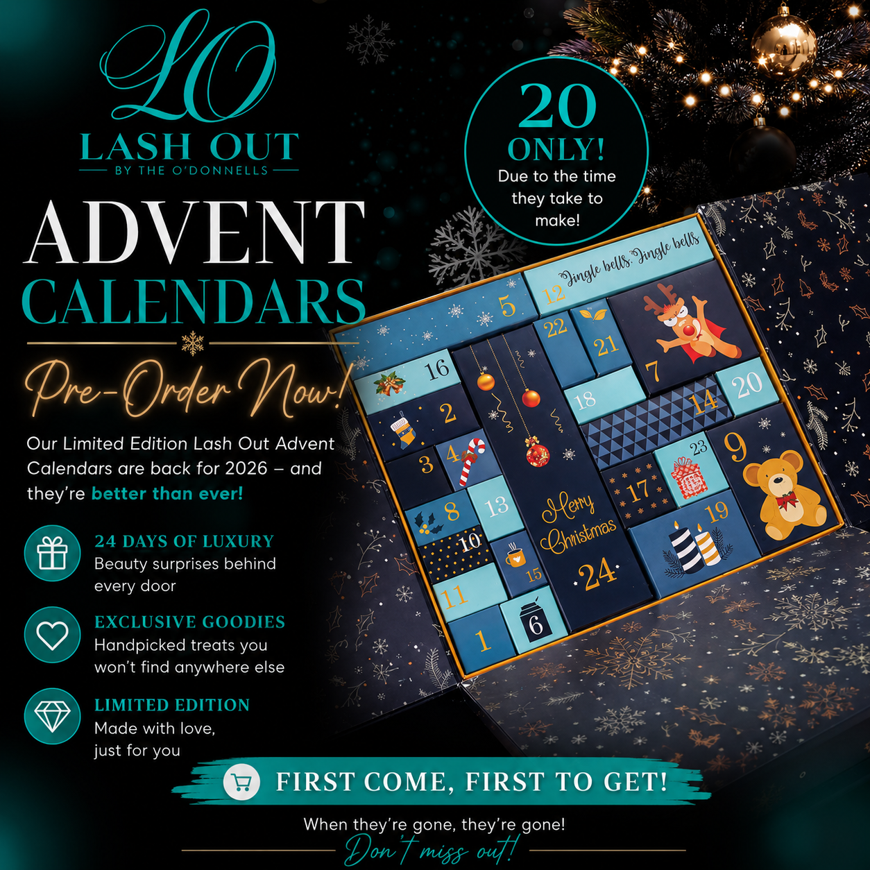 Lash Out 24-Day Beauty Advent Calendar 2026 – PRE-ORDER