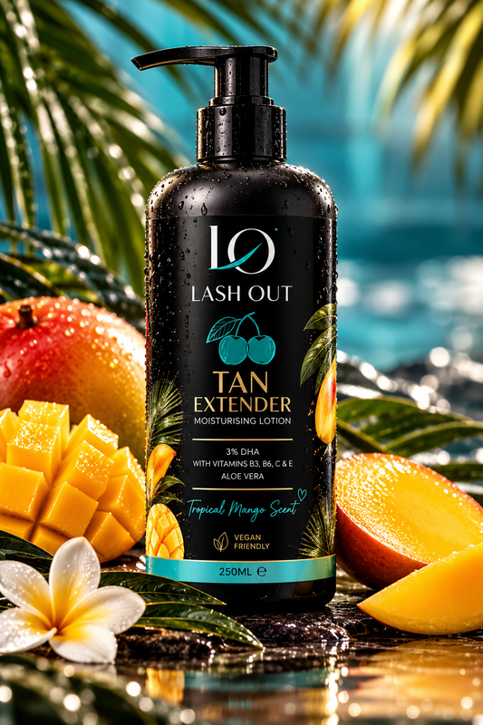 Lash Out Tan Extender Moisturising Lotion | 3% DHA – Tropical Mango 250ml