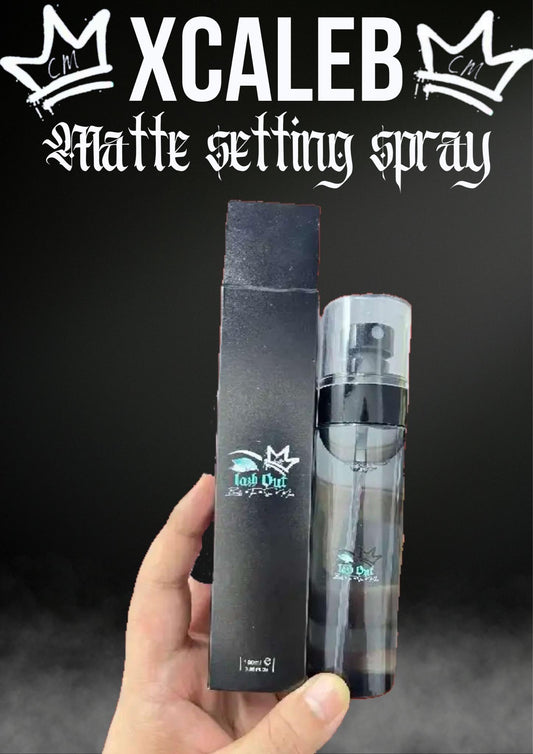 Matte setting spray