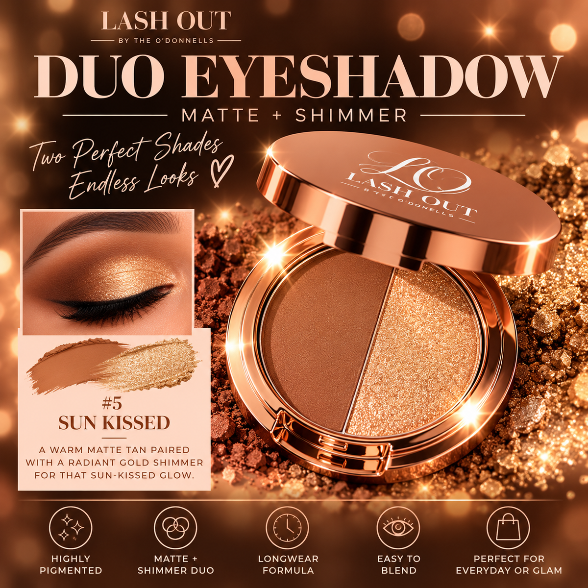 Lash Out Duo Eyeshadow – Matte + Shimmer