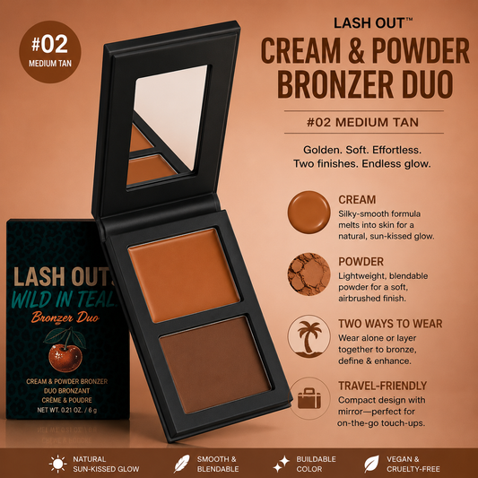 Cream & powder bronzer duo