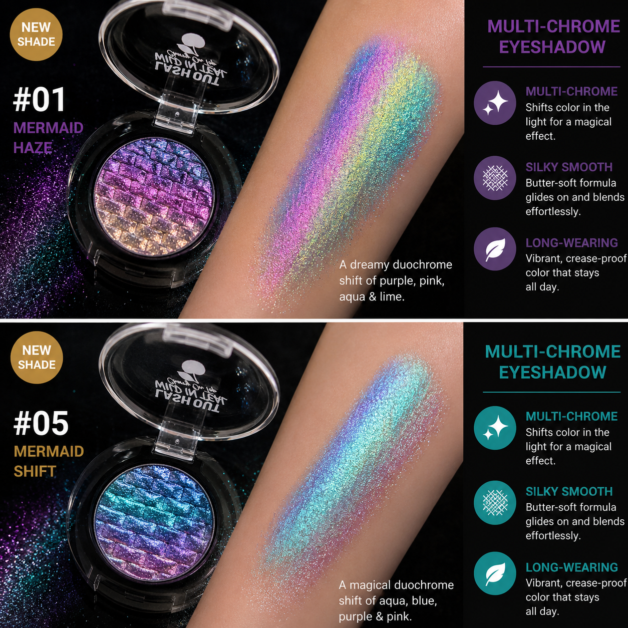 Mermaid eyeshadows